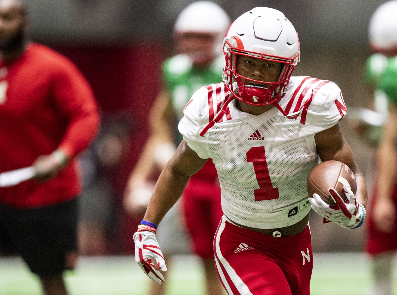 NU football practice, 8.7